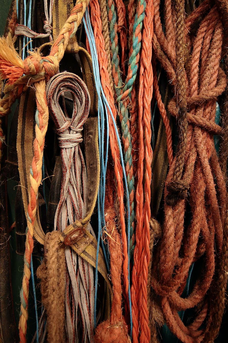 rope, knot, tros, color, loop, cord, tied Knot, strength, full frame, HD wallpaper