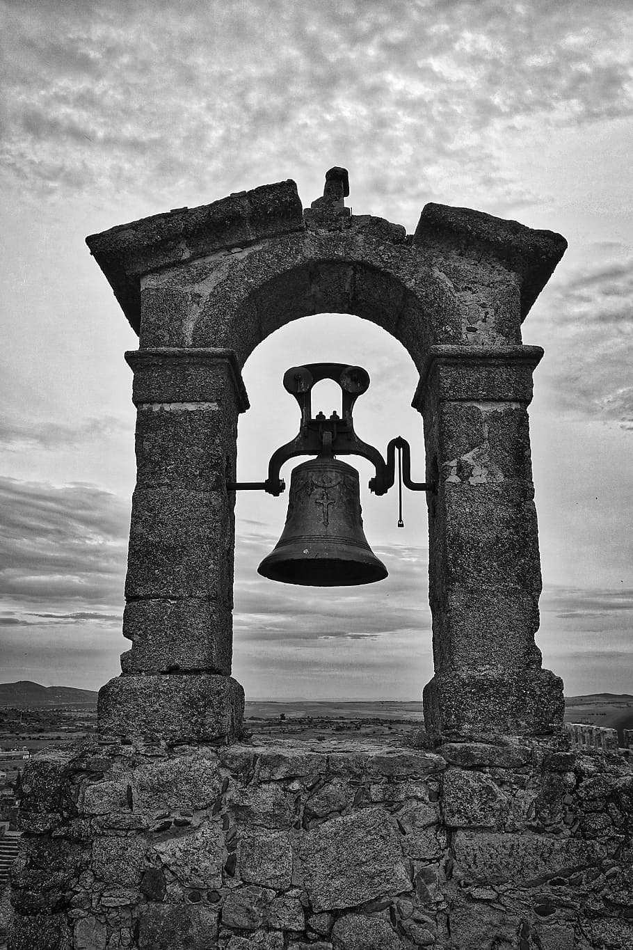 Bell, Tower, Silhouette, Stone, Medieval, history, religion HD wallpaper