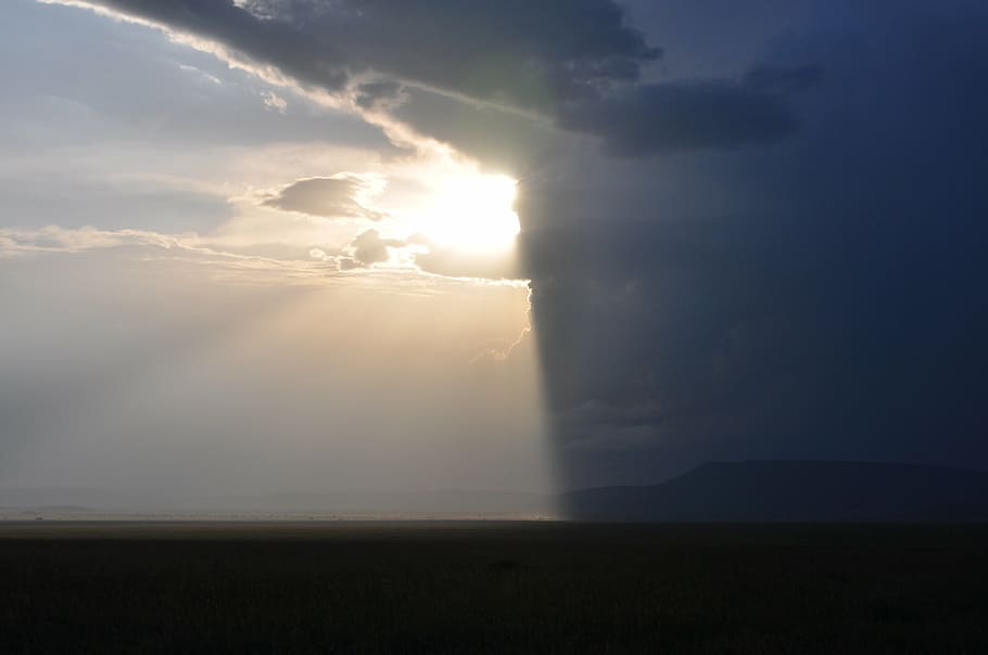 landscape, sunlight, rain, scenery, view, natural, sunset, sky HD wallpaper