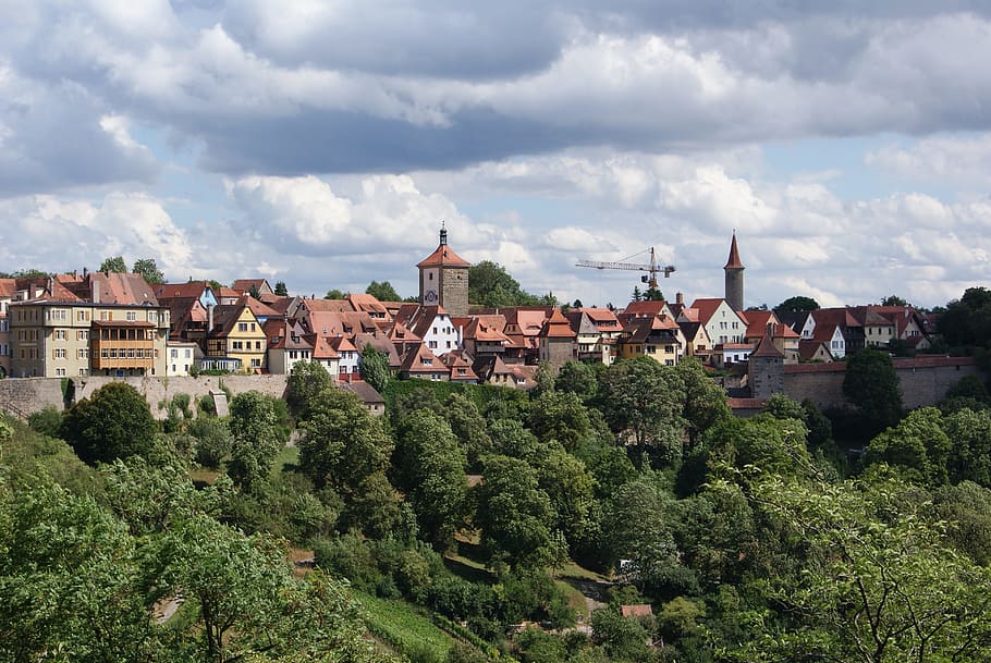 Rothenburg Ob Der Tauber, Landscape, city, germany, bavarian