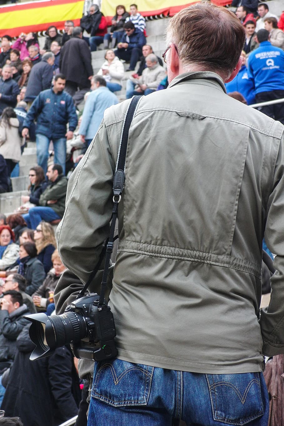 photographer, camera, crowd, public, people, man, event, crowds HD wallpaper
