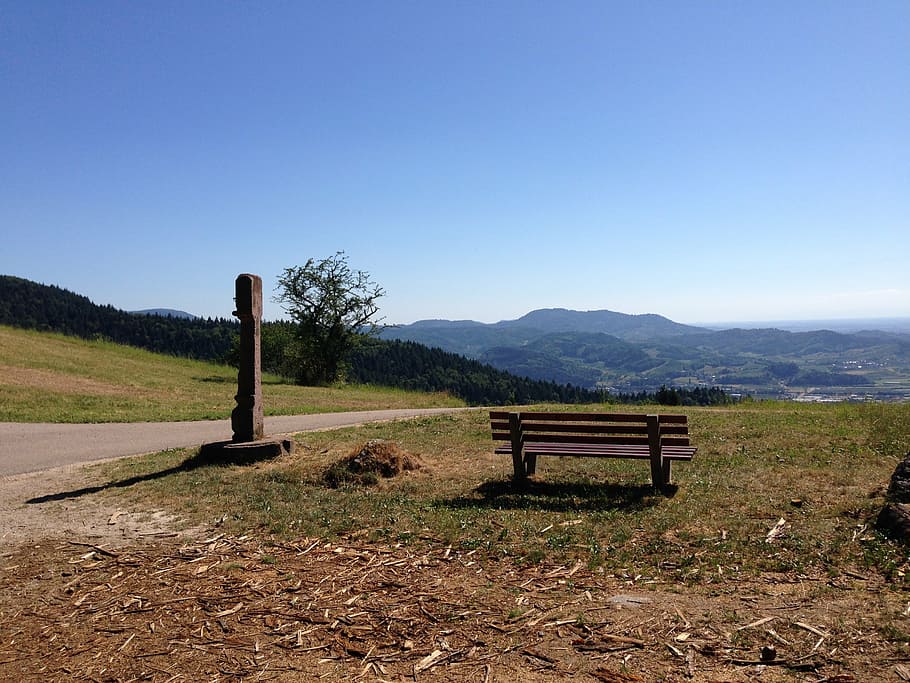 hike, landscape, view, black forest, bank, nature, mountains HD wallpaper