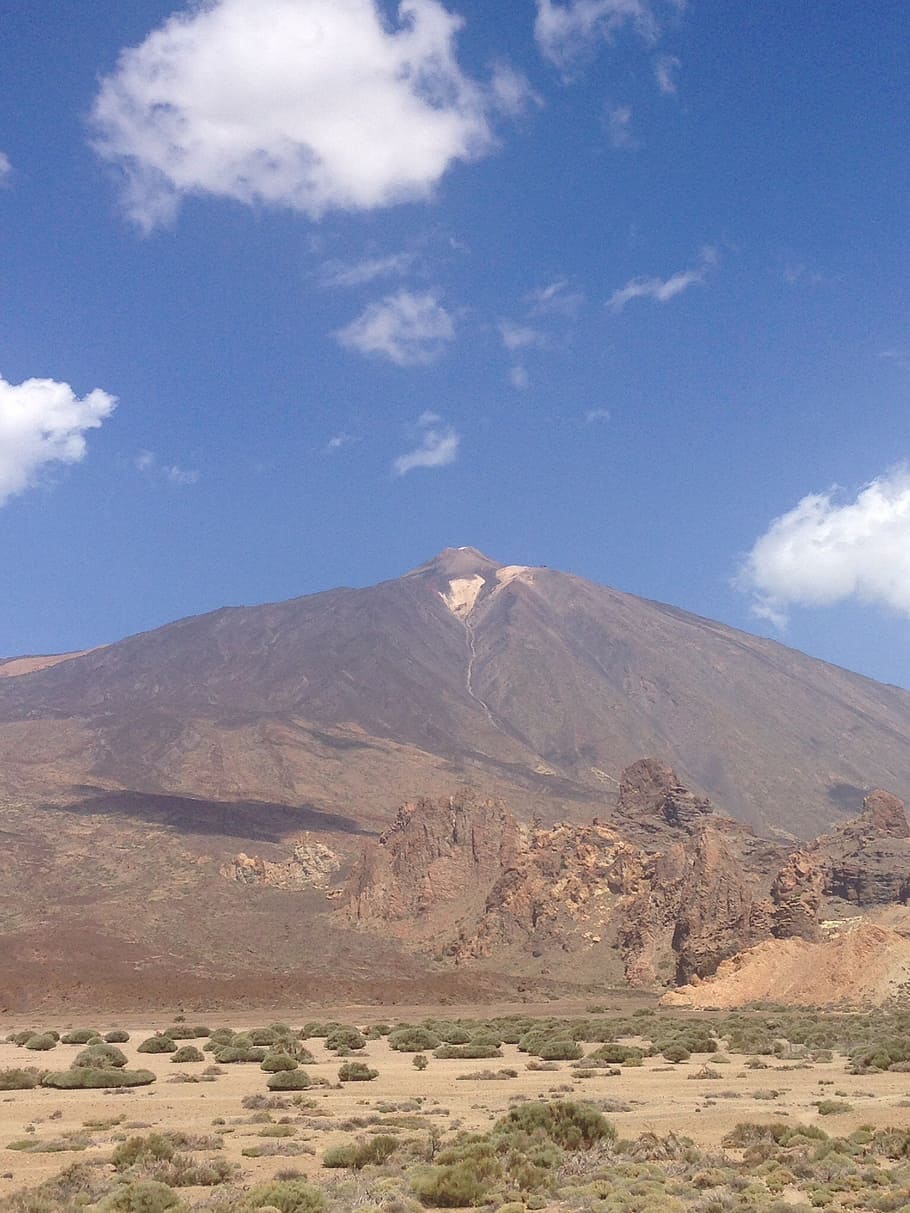 mountain, teide, tenerife, el teide, volcano, spain, island, HD wallpaper