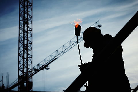 construction, industry, silhouette, crane, build, builder, construction worker HD wallpaper