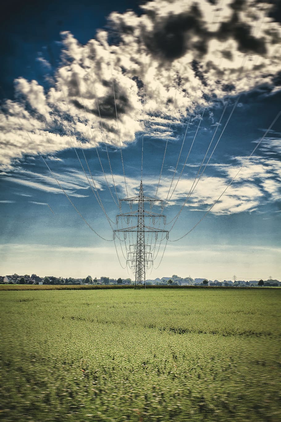 current, line, energy, mast, steel, power line, lines, strommast HD wallpaper