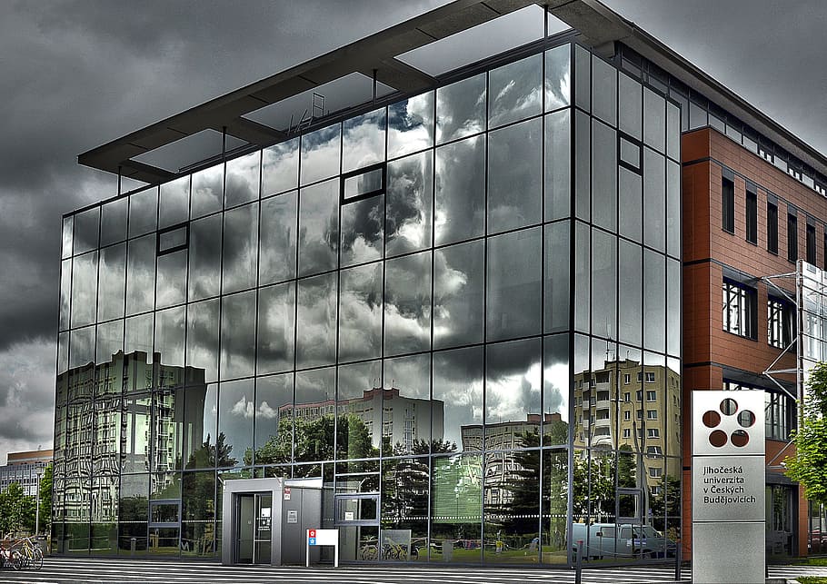 high-rise glass building near road at daytime, hdr, modern HD wallpaper