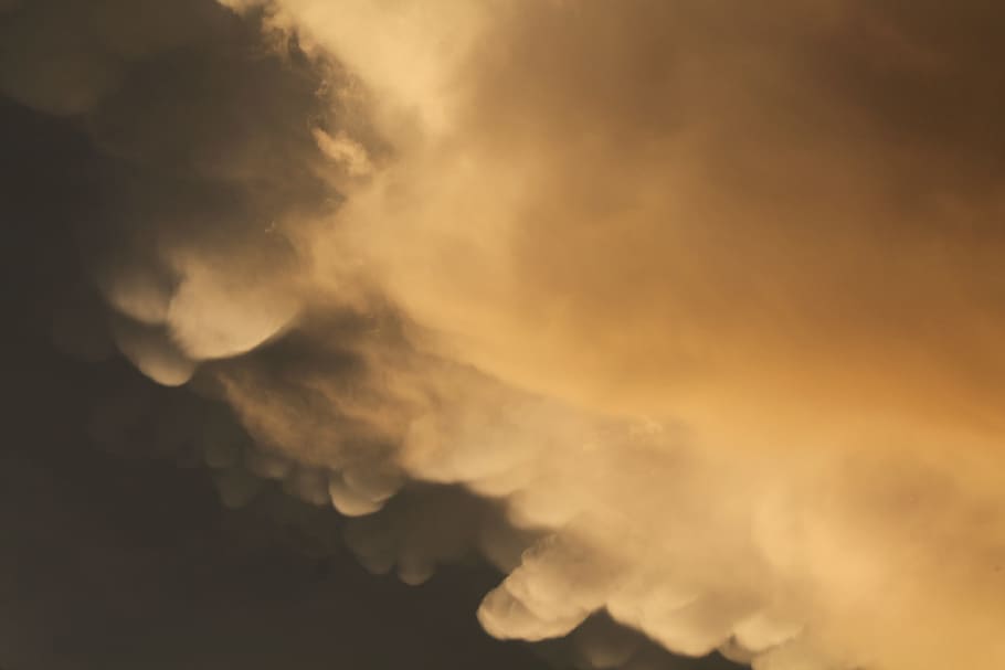 sky, clouds, storm, weather, climate, golden, yellow, nature HD wallpaper