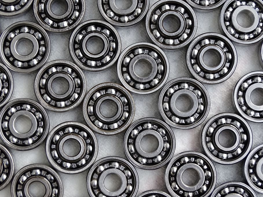 flat lay photography of silver bearings, Ball Bearings, Roller Skating, HD wallpaper