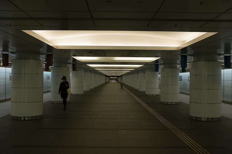 japan, tokyo, structure, architecture, one person, illuminated HD wallpaper
