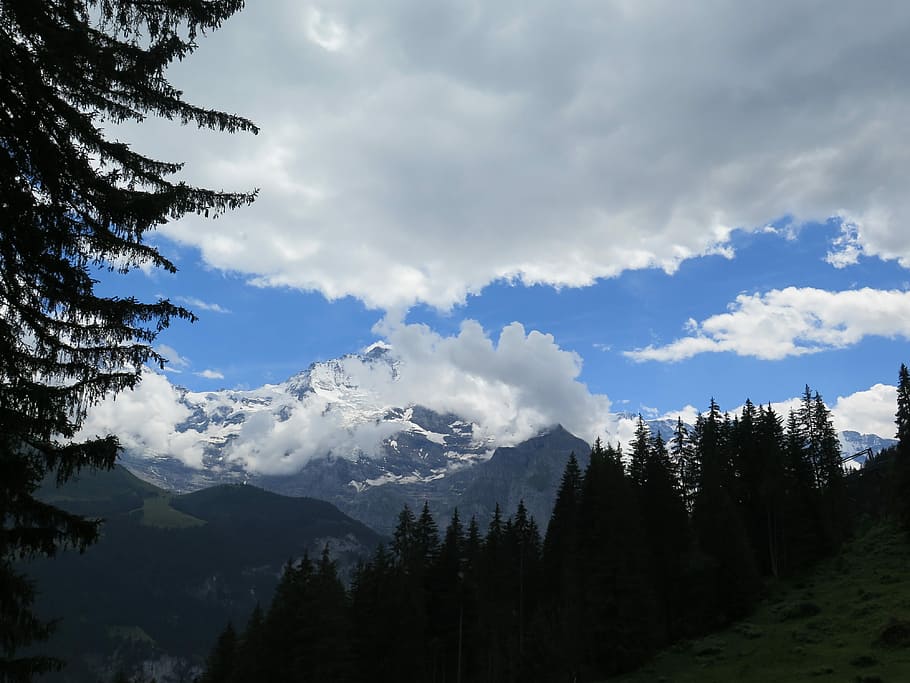 vista, mountains, clouds, panorama, snow, switzerland, landscape HD wallpaper