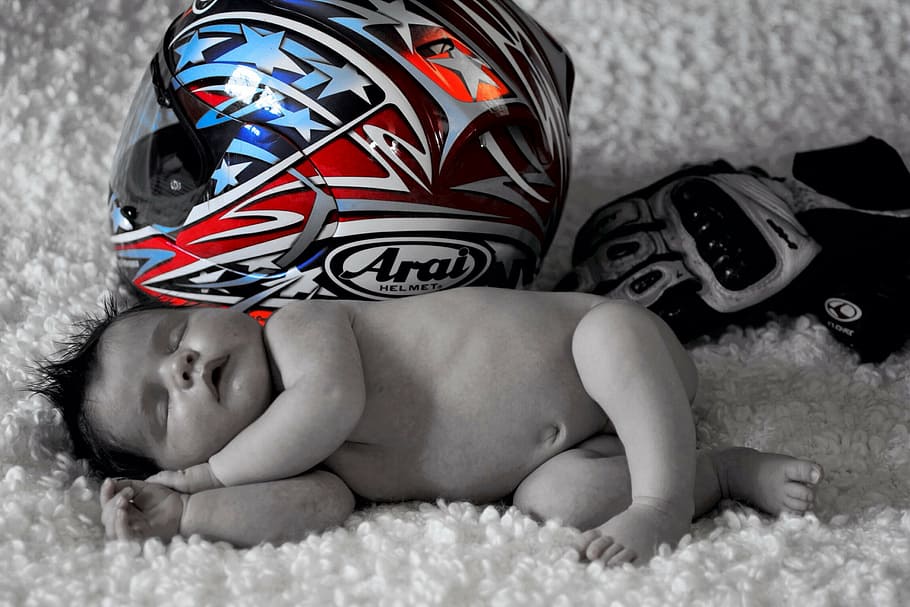 infant, kid, baby, rest, child, helmet, one person, childhood HD wallpaper