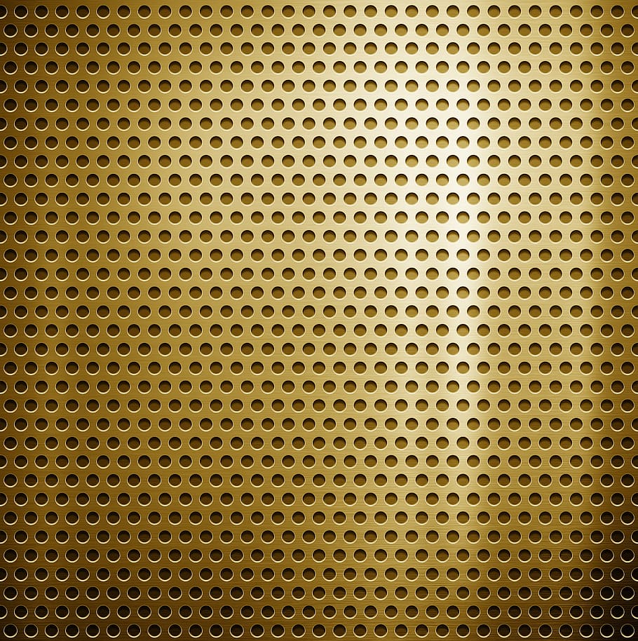texture, gold, metal, leaves, backgrounds, full frame, pattern, HD wallpaper