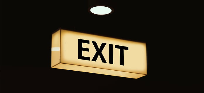 lighted exit signage, leuchtkasten, shield, output, note, emergency exit HD wallpaper