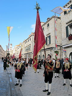 Dubrovnik, Procession, St, Blaise, vlaho, catholic, church HD wallpaper
