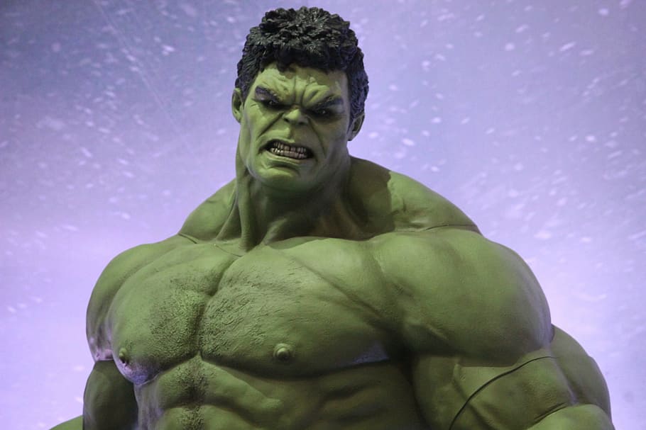 The Incredible Hulk angry mode, marvel, superhero, figure, one
