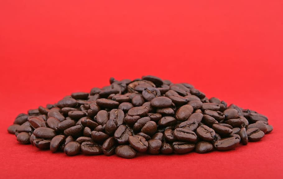 group of roast coffee beans, Pile, Background, Boost, black HD wallpaper