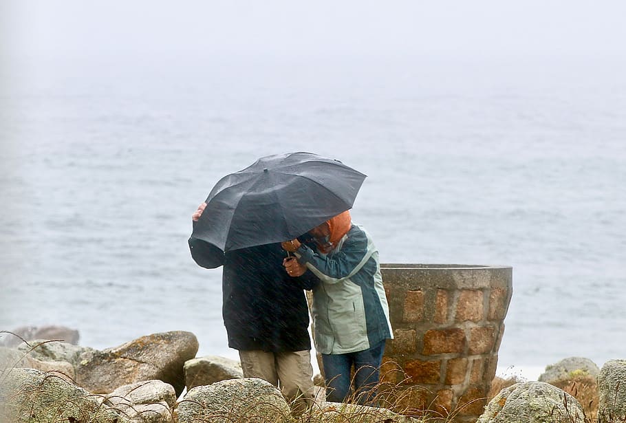 forward, rain, screen, pair, ocean, landscape, storm, mood HD wallpaper