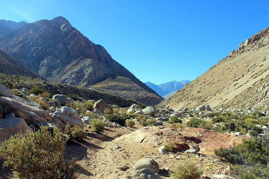 Mountain, Chile, Valley, cochiguaz, mountain range, scenics HD wallpaper