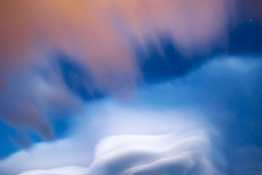 white clouds digital wallpaper, untitled, night, cloudy, outdoor HD wallpaper
