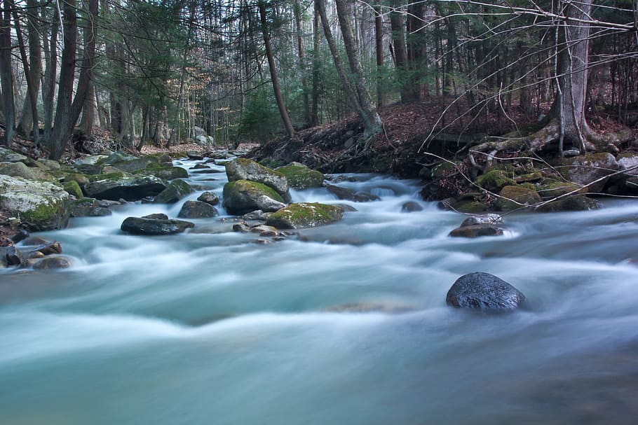 water, stream, flow, wet, nature, splash, river, fresh, flowing HD wallpaper