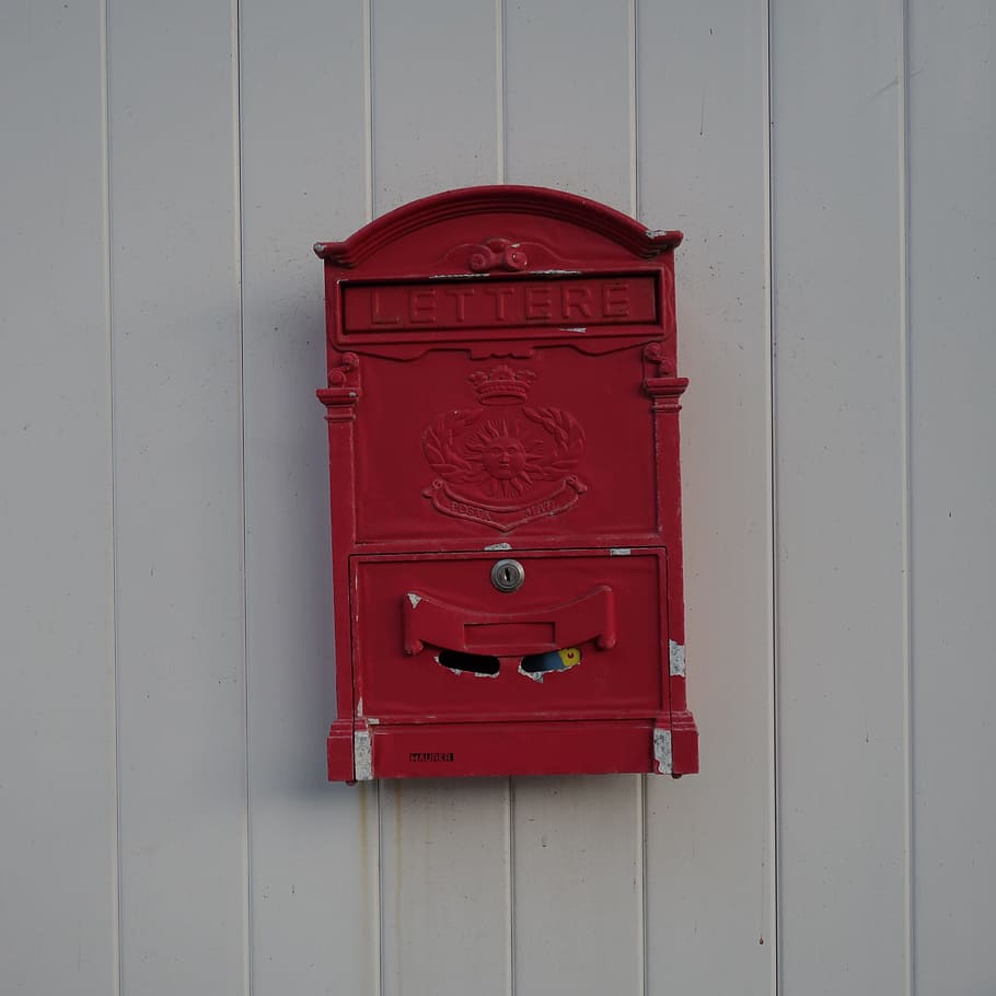 Mailbox, Red, Post, Email, Letters, message, delivery, address HD wallpaper