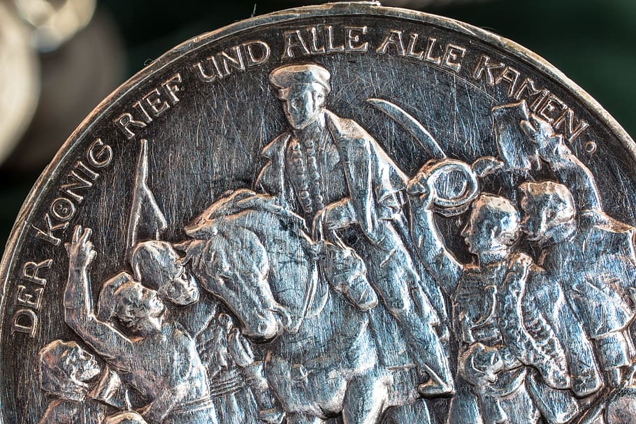 silver coin, mark, german, reichsmark, three, historically