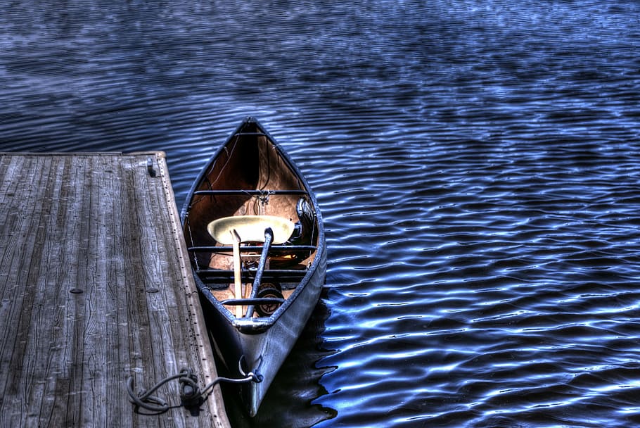 dock, rowboat, blue, sea, salton sea, ripples, fishing, wood HD wallpaper