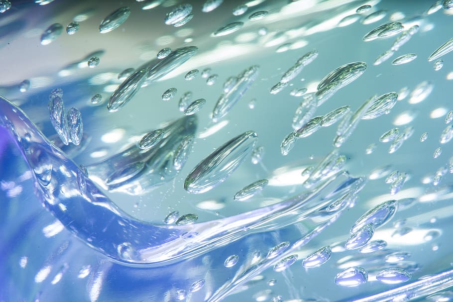 macro photography of splashing water, Bubble, Air, Drop, Abstract HD wallpaper
