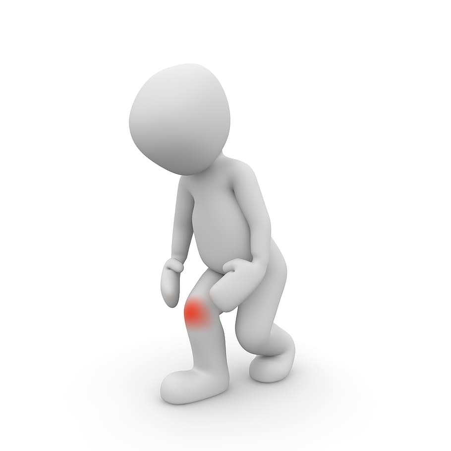 man with knee pain stock illustration, healthy, problem, disease