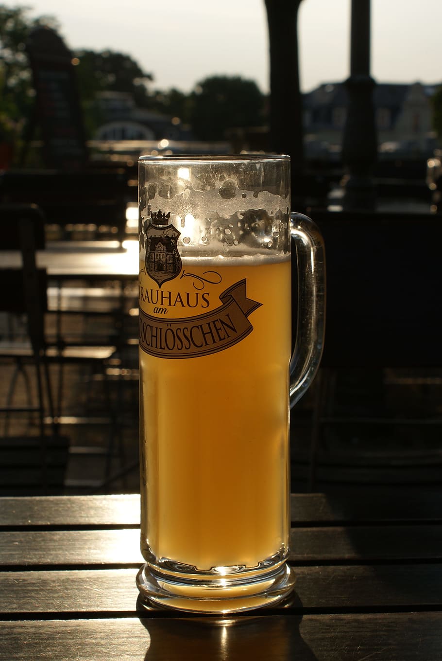 beer, beer garden, glass mug, beer glass, thirst quencher, wheat beer, HD wallpaper