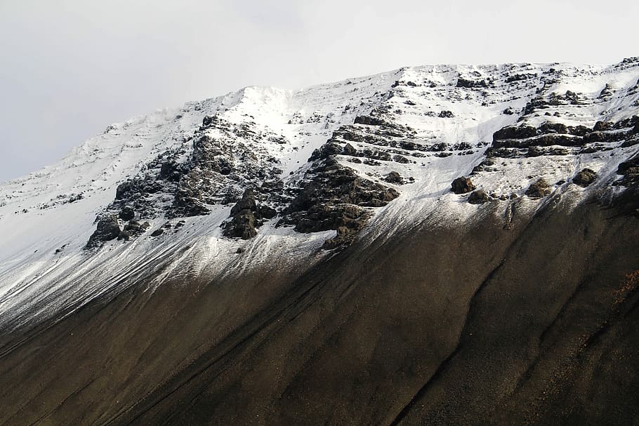 snowcap mountain photo, nature, winter, landscape, scenics, outdoors HD wallpaper