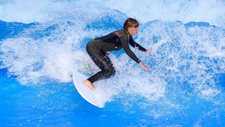Surfing, Surfboard, Courage, Skill, balance, fun, sport, motion HD wallpaper