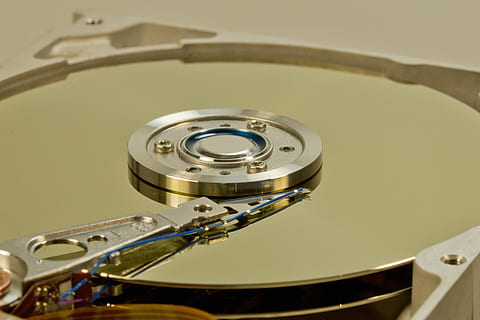 close-up shoot of stainless steel bearings, hdd, macro, disk HD wallpaper