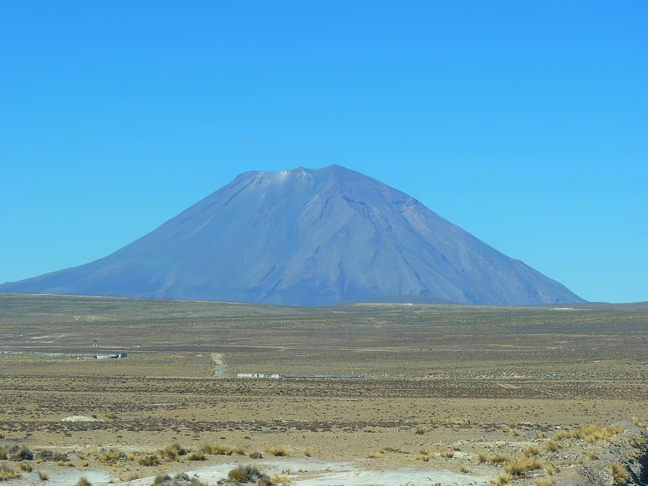 volcano, el misti, peru, arequipa, landmark, mountain, high, HD wallpaper
