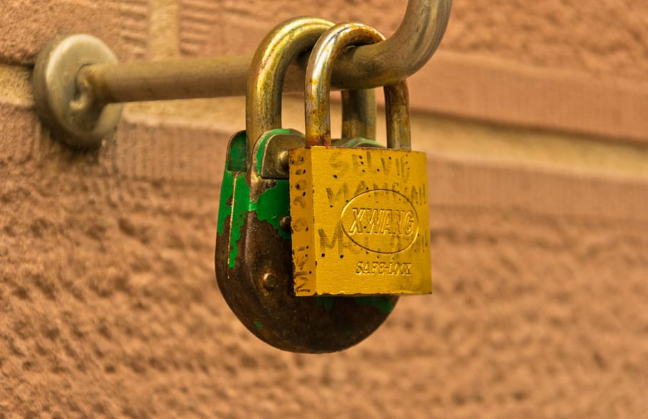 lock, padlock, security, iron, safety, metal, protection, close-up HD wallpaper