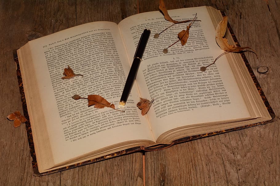 book, font, old, pen, wood, close, paper, publication, indoors HD wallpaper