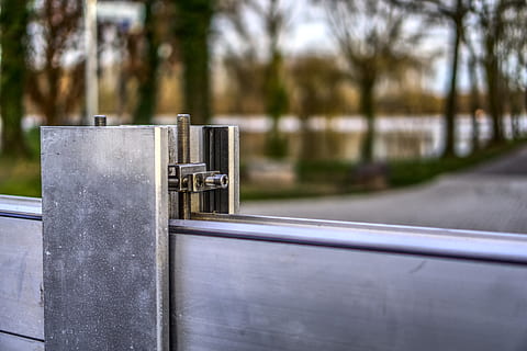 sheet piling, flood protection, fixing, fixed, screw, mounted HD wallpaper