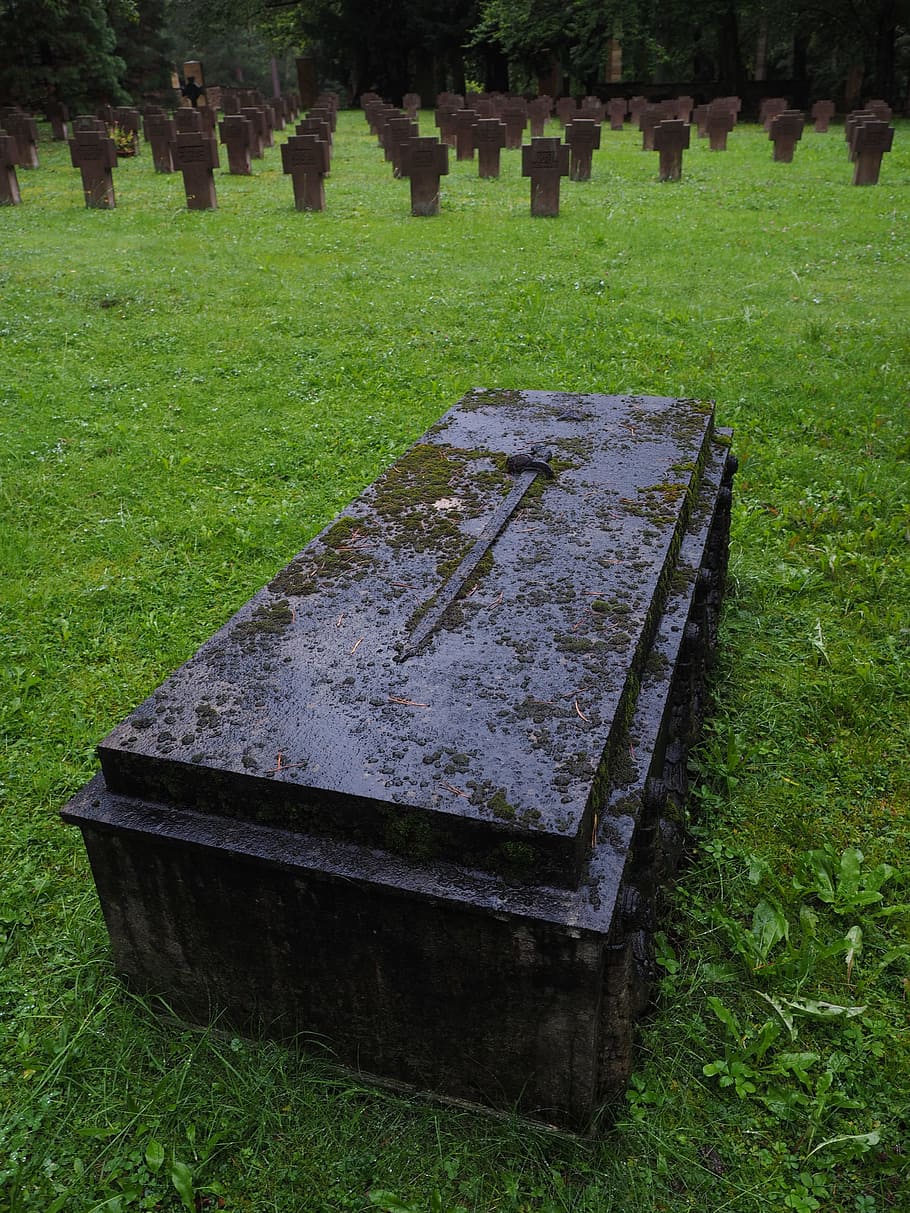 Grave Stones, Forest Cemetery Stuttgart, woodland cemetery, graves