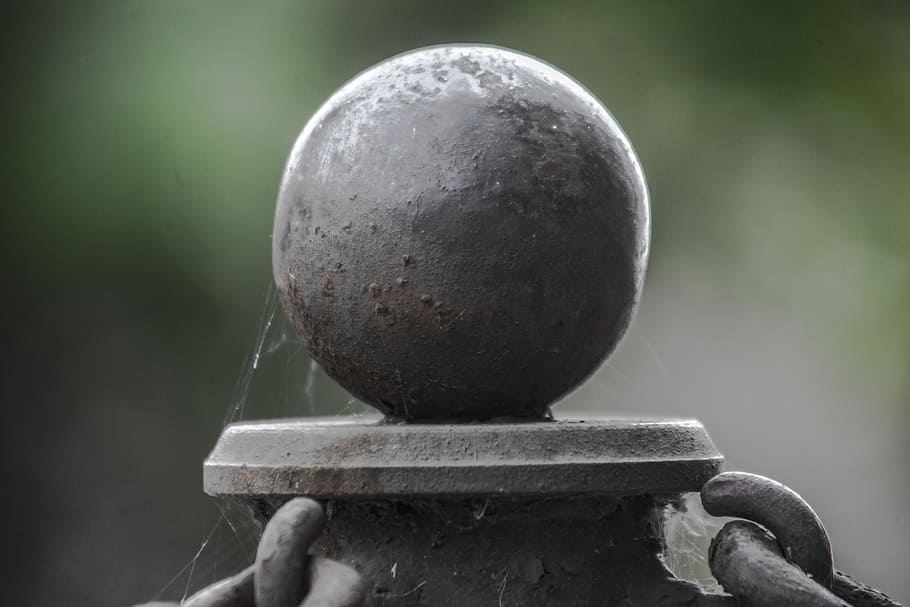 ball, iron, metal, chains, woven, network, no people, close-up HD wallpaper