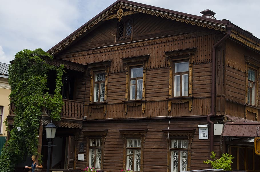 tree, building, wood, thread, old, city, wall, architecture HD wallpaper