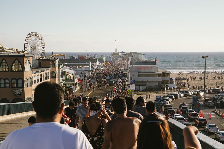 people walking toward the beach during daytime, travel Destinations HD wallpaper