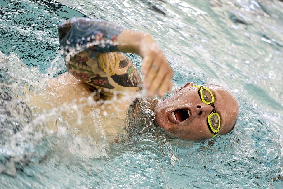 swimming, competition, race, pool, military, warrior games HD wallpaper