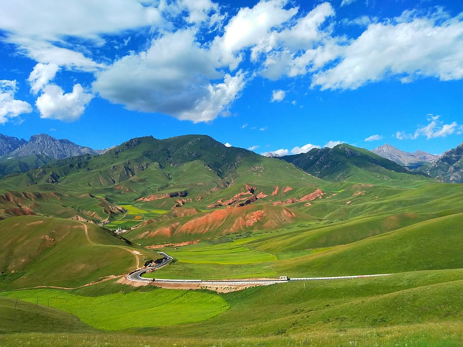 summer vacation, qinghai, drow mountain, scenics - nature, environment HD wallpaper