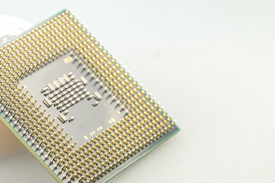 cpu, processor, macro, pen, pin, computer, electronics, data processing HD wallpaper