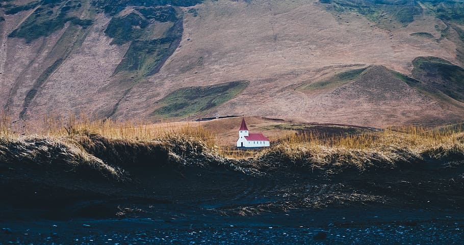 white and brown lighthouse at daytime, churches, mountains HD wallpaper