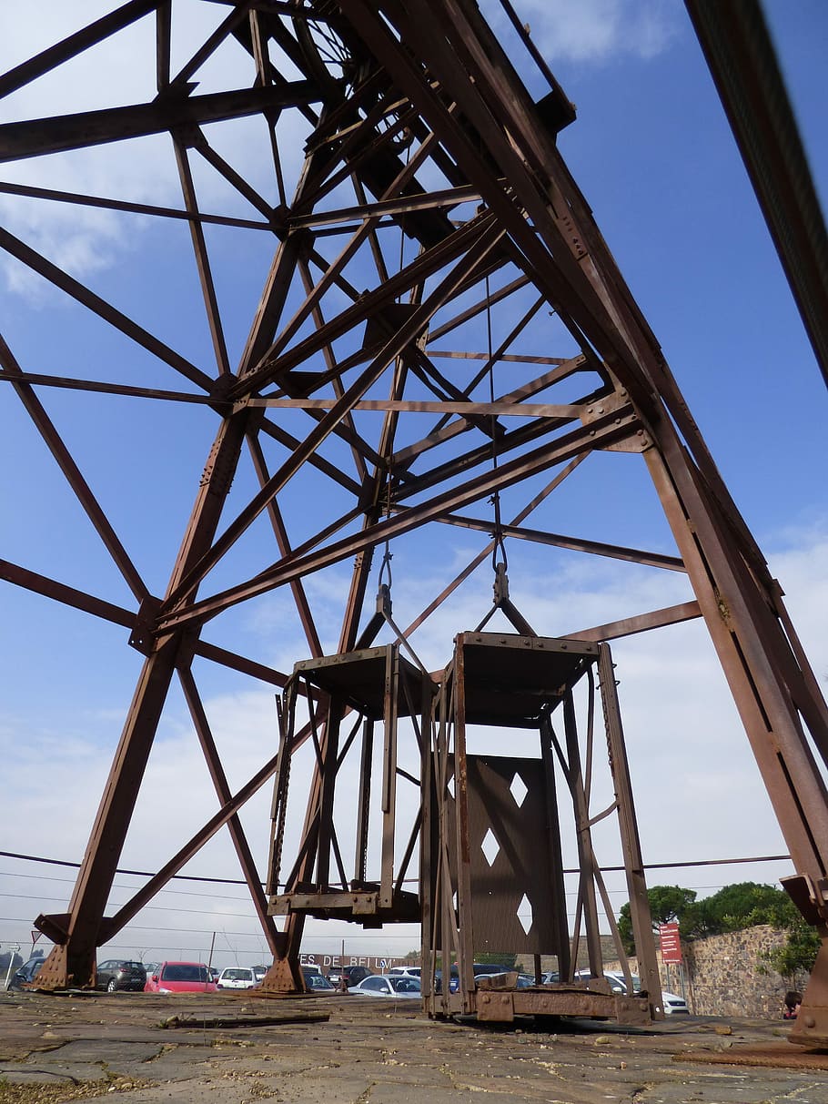Elevator, Engineering, Mine, Mining, cast iron, structure, rivets HD wallpaper