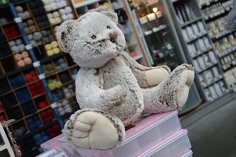 bear plush, soft, hug, doudou, bear sitting, teddy bear, stuffed toy HD wallpaper