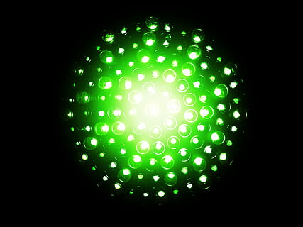 green lights with black background, Neon, Green, Electrical HD wallpaper
