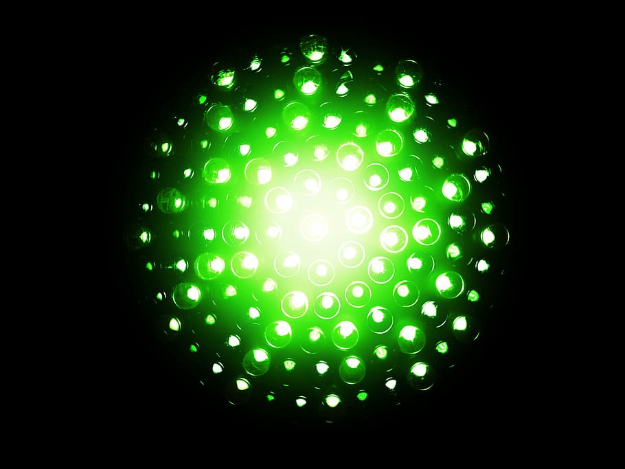 HD wallpaper: green lights with black background, Neon, Green, Electrical,  Bulb | Wallpaper Flare