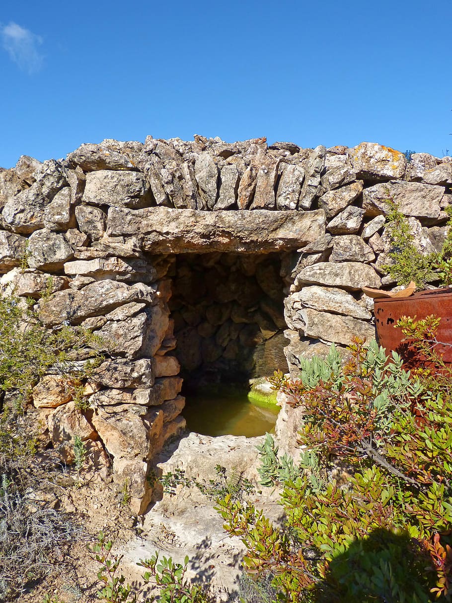 cistern, water, stone, rustic, priorat, history, old Ruin, architecture HD wallpaper